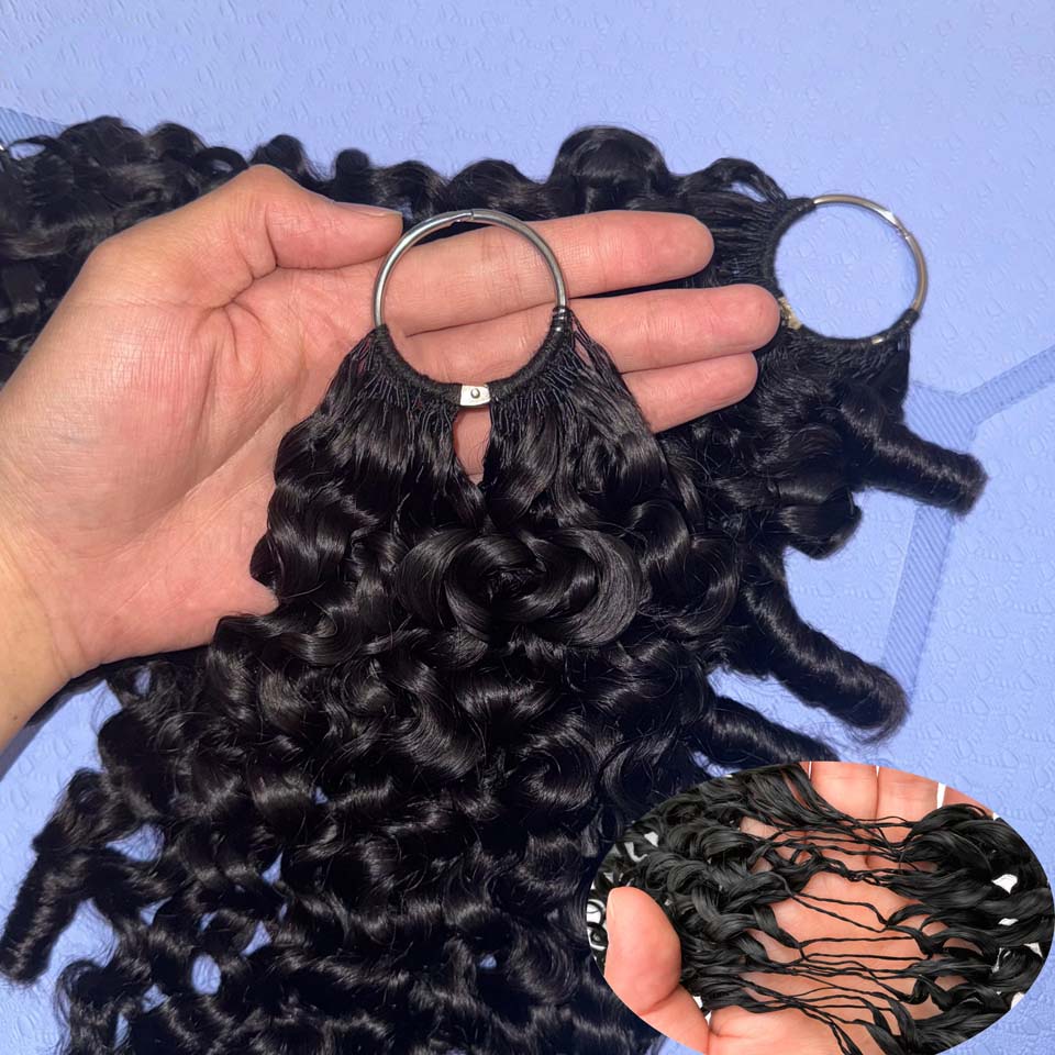 Water Wave Bulk Human Hair For Braiding - Extensiones de Cabello Humano Rizado Birmano