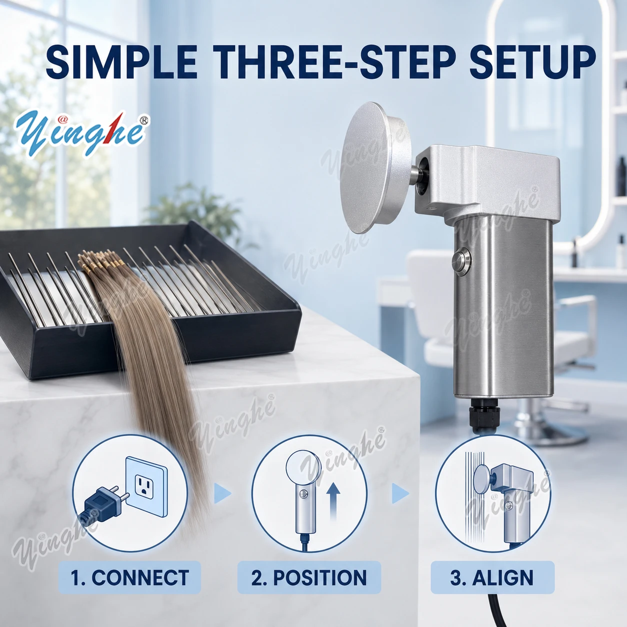 Hair Bundles - Alisador de Cabello Automático Mejorado, Organizador