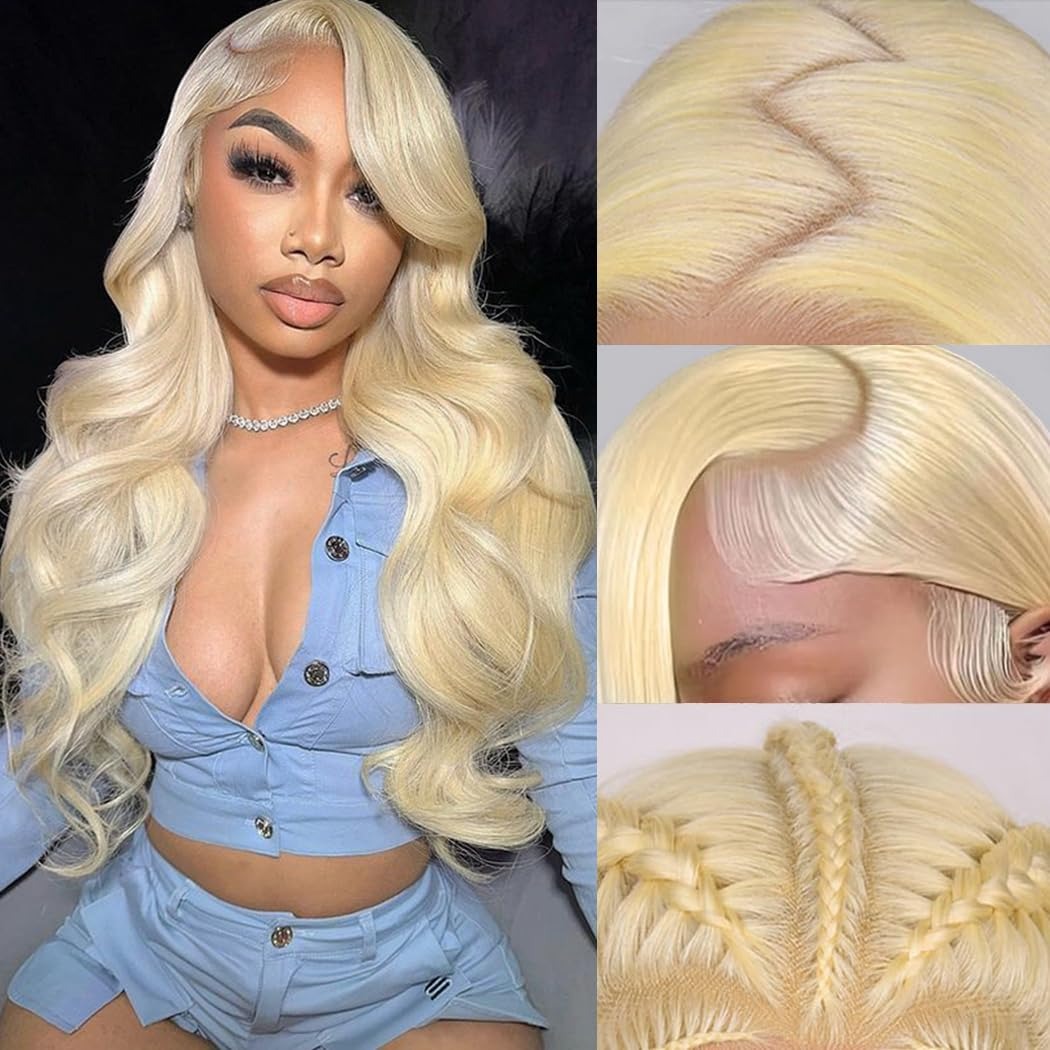Peluca frontal de encaje HD 61 - 613 Blonde Body Wave Lace Front Wig reseña y precio
