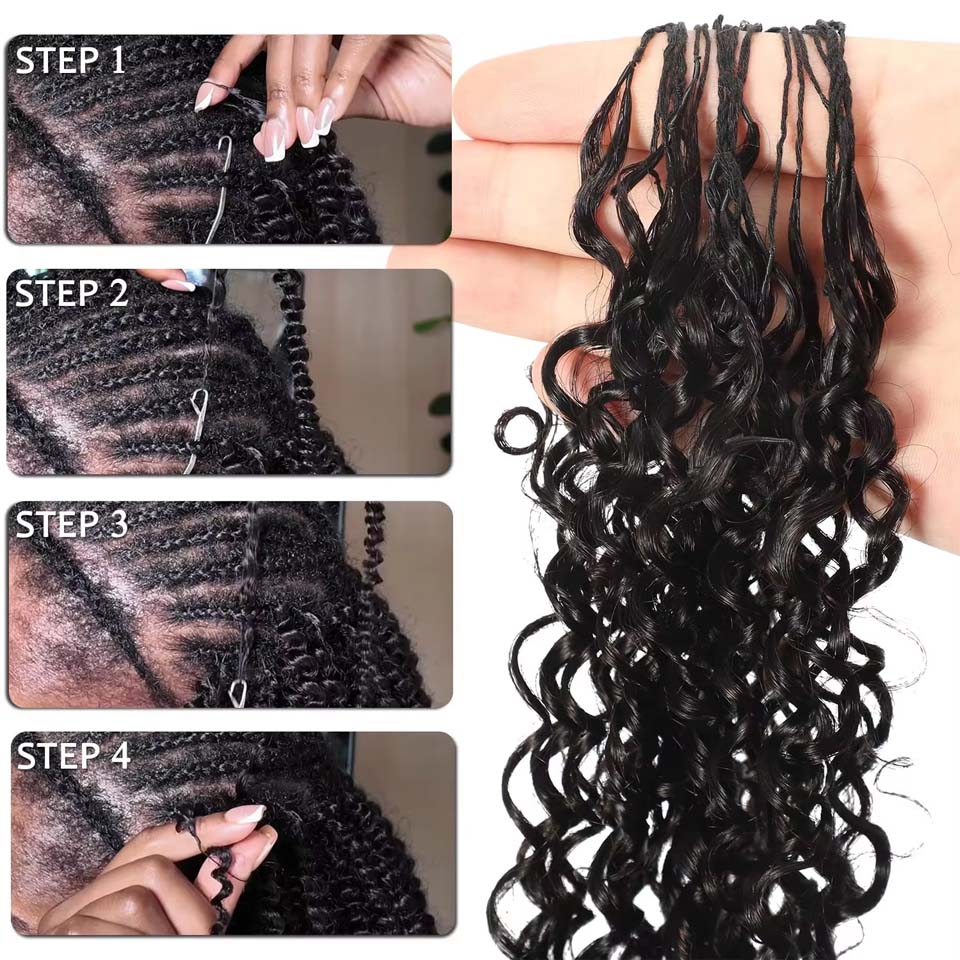 Extensiones de Cabello Humano  - Water Wave Bulk Human Hair For Braiding reseña y precio