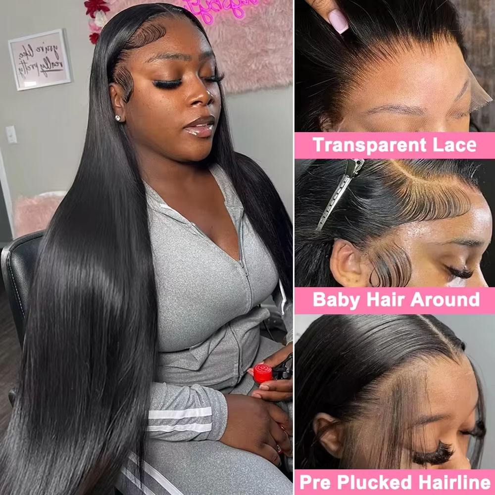 Peluca de cabello humano liso  - Hd Lace Frontal Wig Human Hair Pre Plucked reseña y precio
