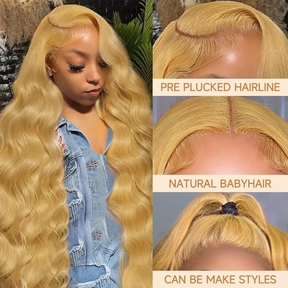 Peluca rubia miel con ondas na - Hd Lace Frontal Wig Human Hair Pre Plucked reseña y precio
